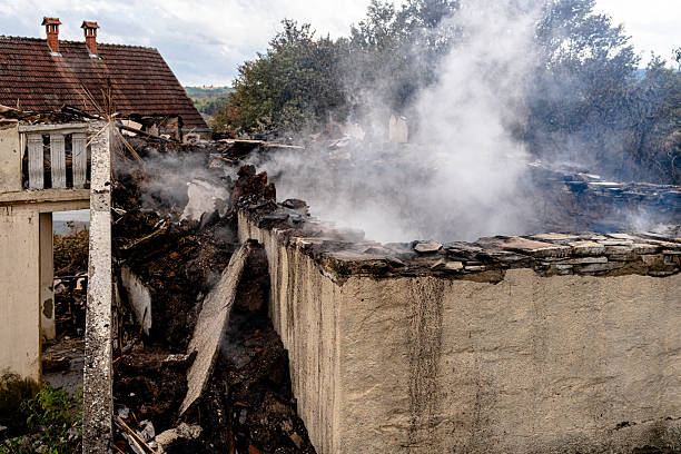 Professional Fire Damage Removal technician working in Kent, OH